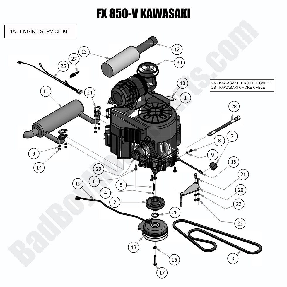 1788 - Bad Boy Mower Parts Lookup > 2018 > Outlaw & Outlaw Extreme > Engine - Kawasaki FX850